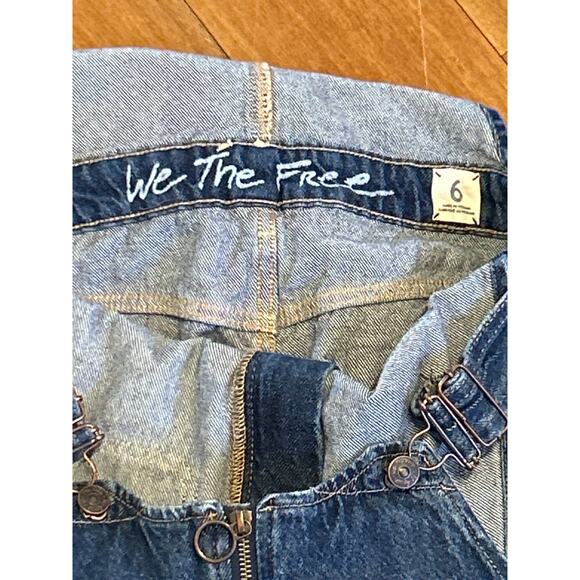 We The Free Cotton Denim Zip Up Overalls - Picture 8 of 9